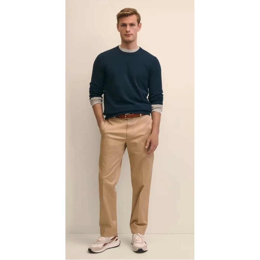 Brooks Brothers Advantage Chino Clark Size W38 L30‎ Khaki Tan Straight Fit Pants
